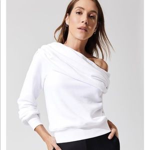 Carbon38 White Off the Shoulder Sweater